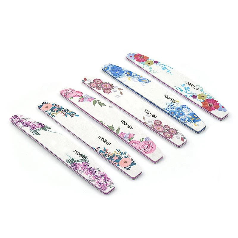 Wholesale Moon Shape Buffer Sanding Nail Files With 100/180 Grit