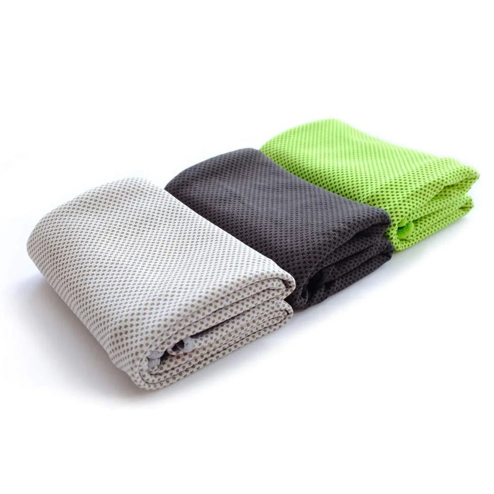Customized Quick-Drying Microfiber Sports Towel for Summer Outdoor Activities Cooling Knitted Travel Towel for Climbing