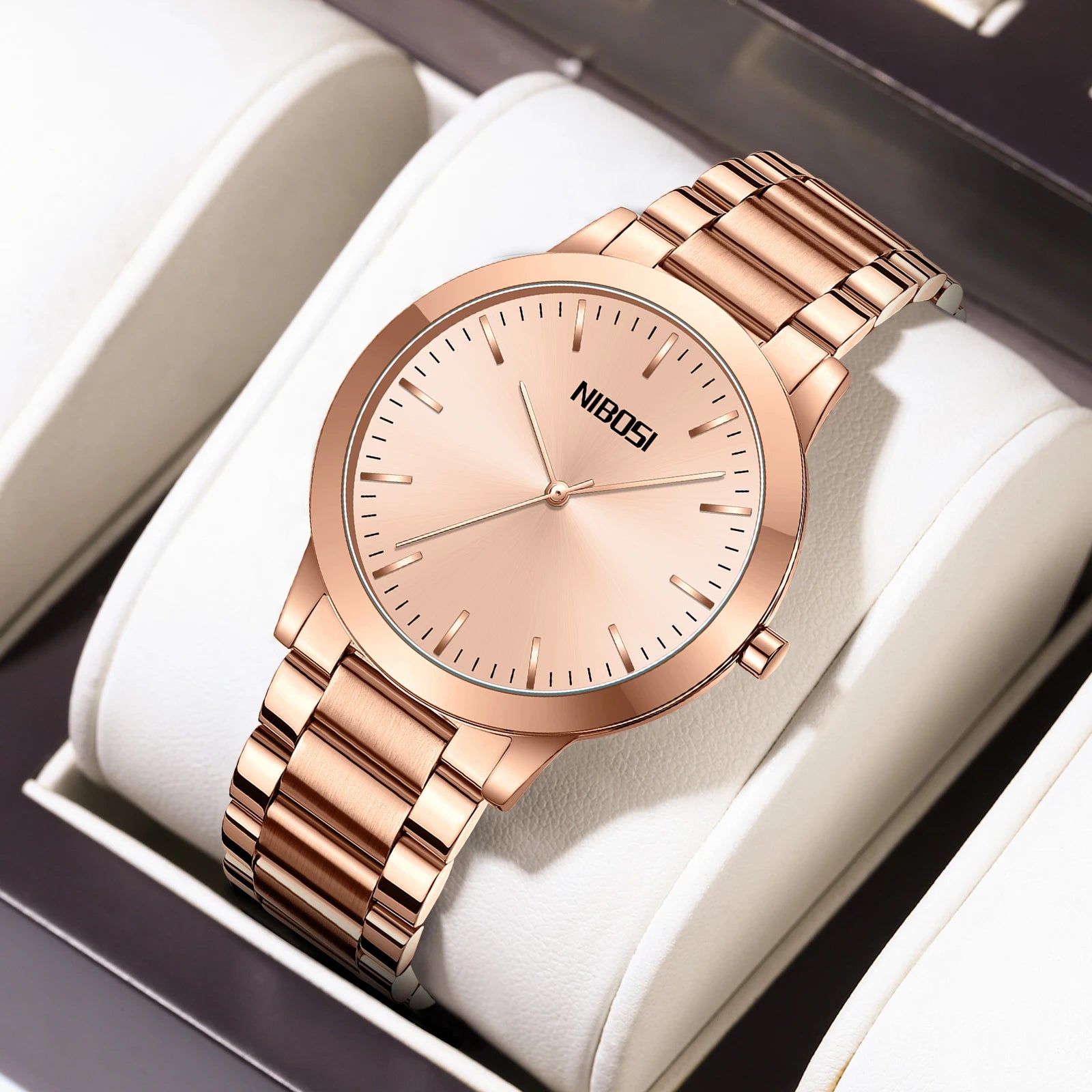 NIBOSI 2693 Japanese Movt Men's Quartz Watches Simple Design Casual Mans Wristwatches Stainless Steel Support OEM ODM Men Watch