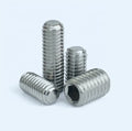 Polished Pure Titanium Set Screw DIN 913 Hex Drive Hex Socket  Ti Grade2 Flat Point Set Screw