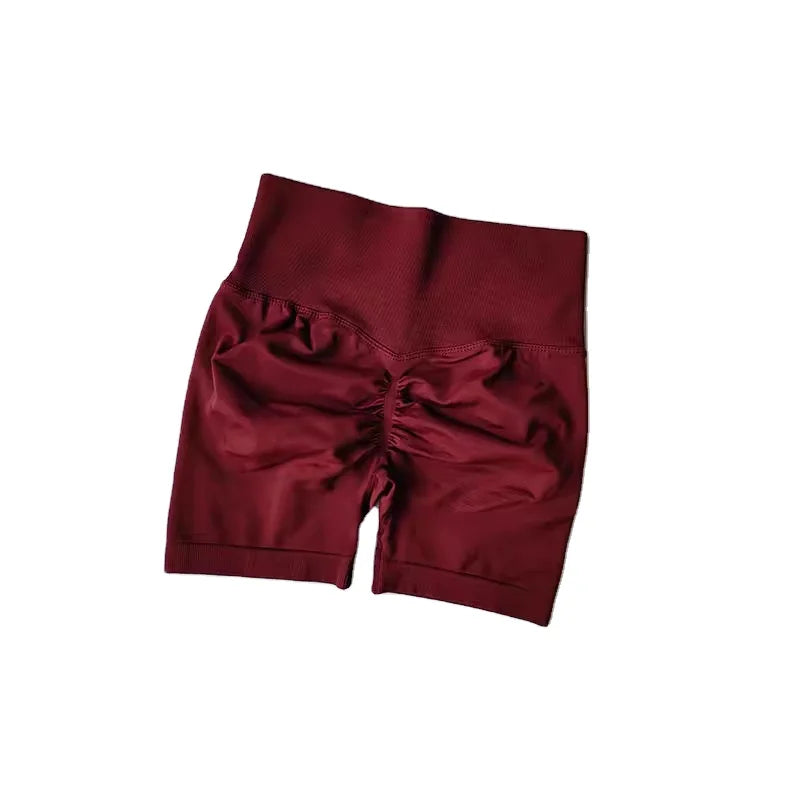 Women's Custom Logo Breathable Yoga Shorts High Waist Slim Design for Quick Drying Fitness Elastic Closure for Scrunch Butt