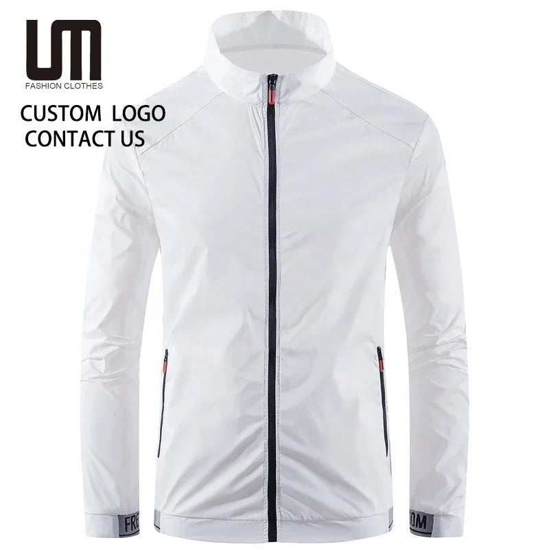 Men Ice Silk Sun Protection Jacket Summer Lightweight Windbreaker Waterproof Outdoor Sports Coat Breathable Wholesale