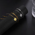 Myshape Wholesale Boutique 18K Gold Stainless Steel Hollow Snowflake Bracelets for Christmas Jewelry Gifts