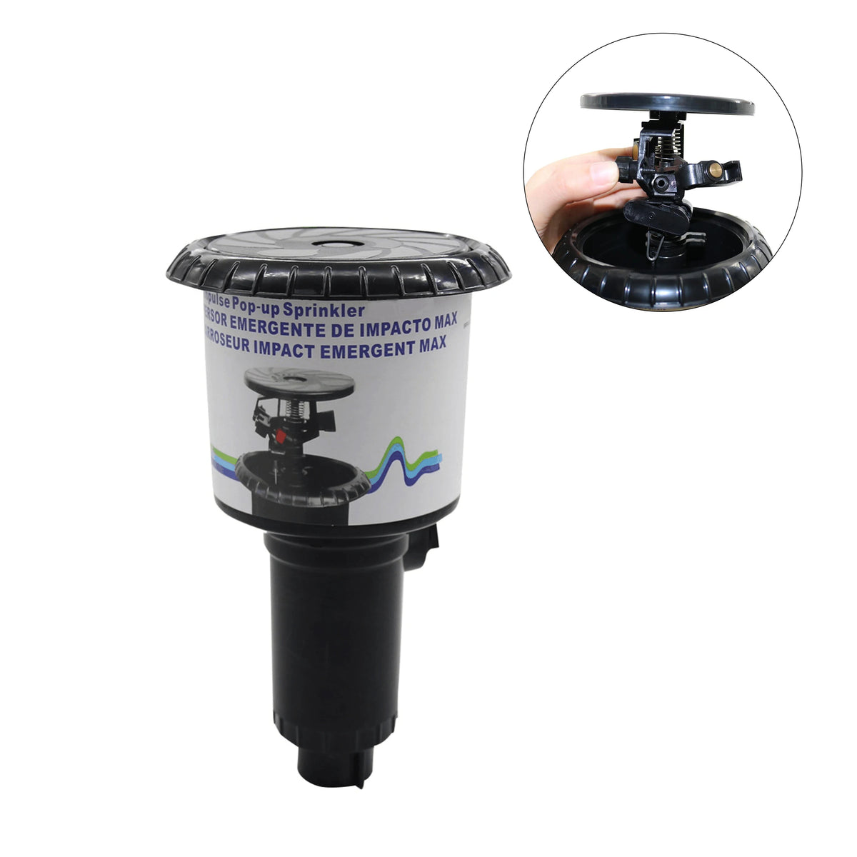 1/2" 3/4" Rotating Pop up Gear Sprinkler Lawn Garden Watering Irrigation Pop-up Sprinkler MegaBDM