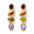 Free Sample Bohemian Large Luxury Diamond Retro Drop Earring Candy Color Long Rhinestone Earrings