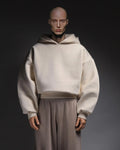 Yingling Plain Thick 500/400gsm Boxy Blank Hoodie Mens Cotton Oversized Fleece Custom Hoodie Heavyweight Cropped Hoodie