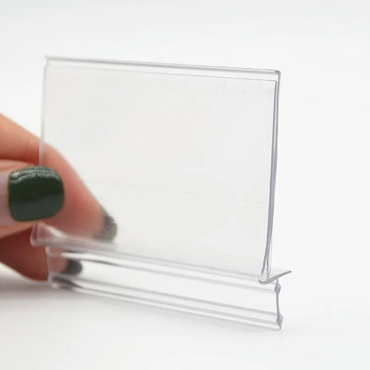 Price Label Holder Extrusion Profile Plastic Strip PVC Plastic Price Label Shelf Talkers of Supermarket Shelves