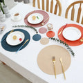 Modern Double-sided Placemats Faux Leather Table Placemat Customizable Logo Placemats for Home Restaurant Decoration
