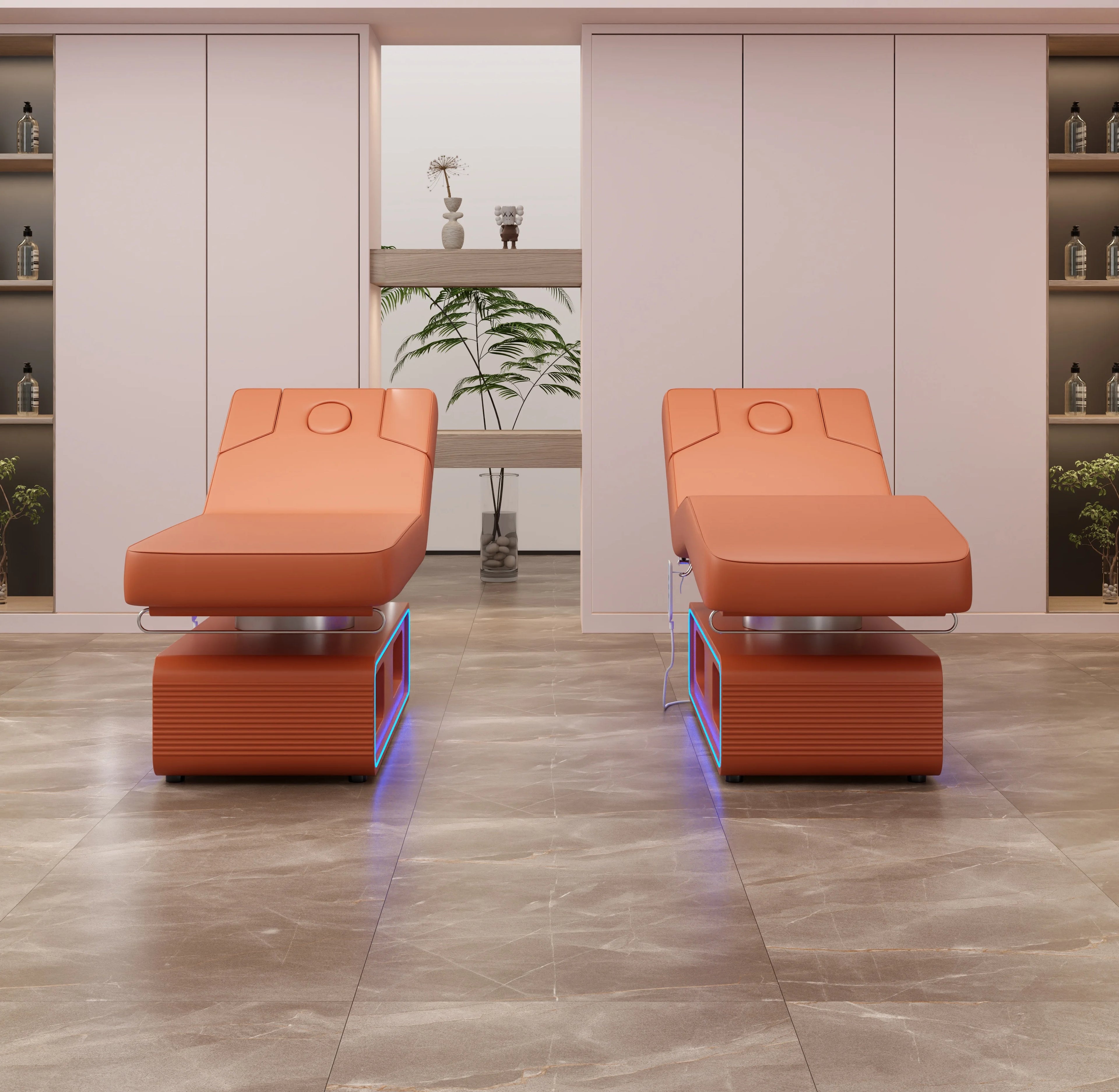 HICOMED PU/PVC Leather Beauty Table Multi Function Height Luxury Spa Room Adjustable Electric 3 Motors  Beauty Salon  Bed