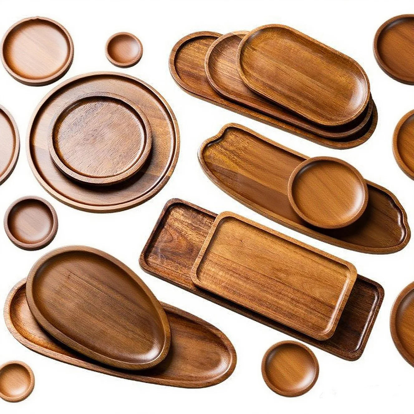 Wooden Pallet Food Trays Used in Many Occasions Plates of Various Shapes Modern Perfect Decoration Wedding and Holiday Gifts