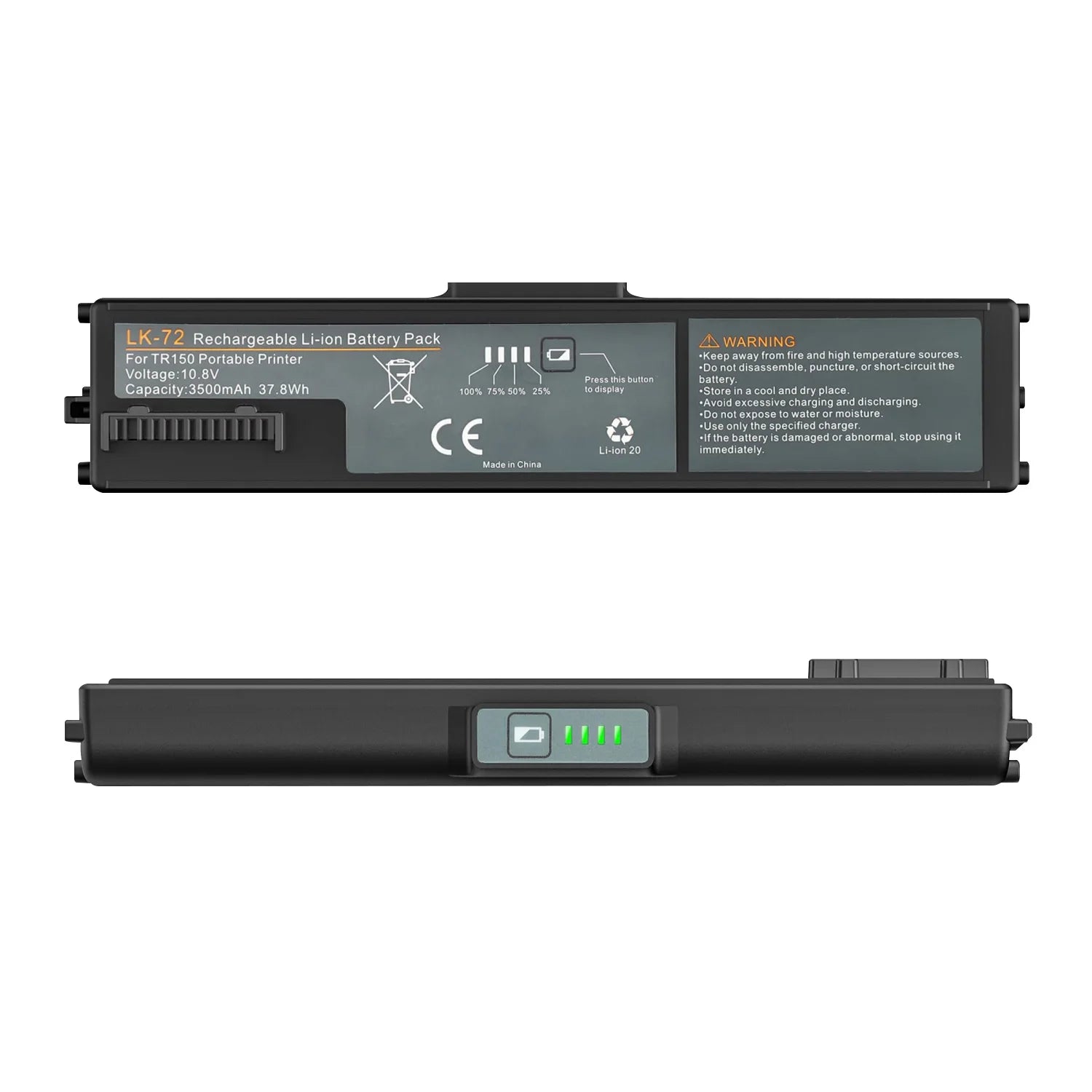 10.8V 3500mAh Replacement LK-72 Battery Pack For Canon TR150 Wireless Mobile Printer Rechargeable Li-ion Battery