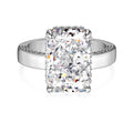 Dylam Luxury Fine Jewelry Diamond S925 Silver Square Yellow Cubic Zircon Ring Wholesale Price Wedding Engagement Rings for Women