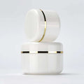 Empty Wholesale 10g 20g 30g 50g 100g 150g 250g pink Green White pp Plastic Face Cream Jar With Silver Gold Edge