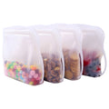 Multifunction Waterproof 500ML Zip Lock Stand up Snacks Bag Pouch Reusable Silicone Food Storage Freezer Bag with Zipper Closure