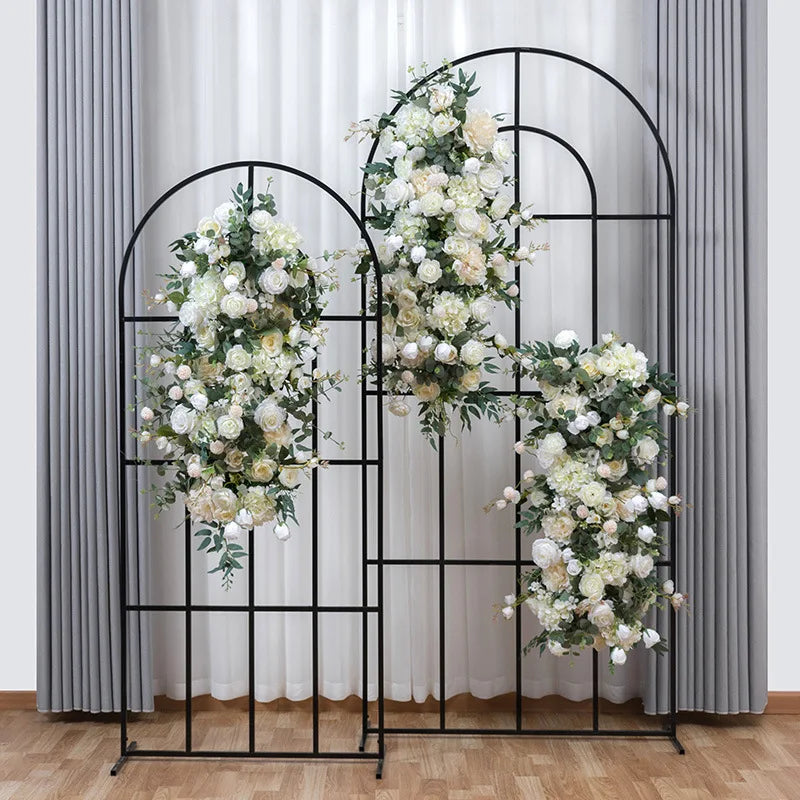 F09 Wholesale Wedding Backdrop Customized Fake Wedding Table Flowers Decoration Artificial Arch Flower White Flower Runner