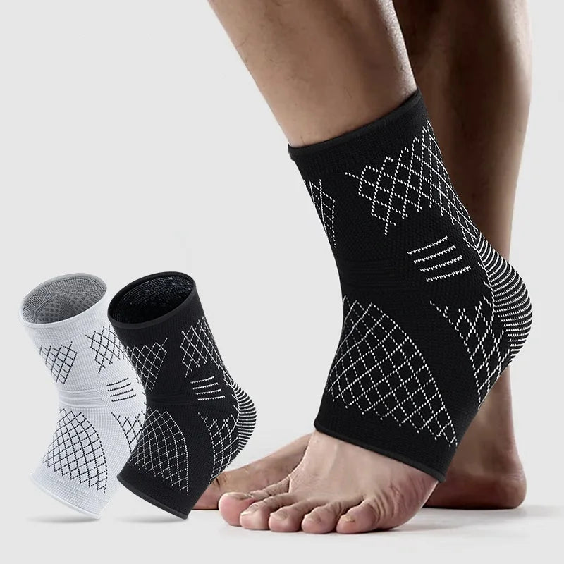 Customs Logo Knitted Nylon Ankle Brace Ankle Support Sleeves Breathable Fitness Ankle Protection