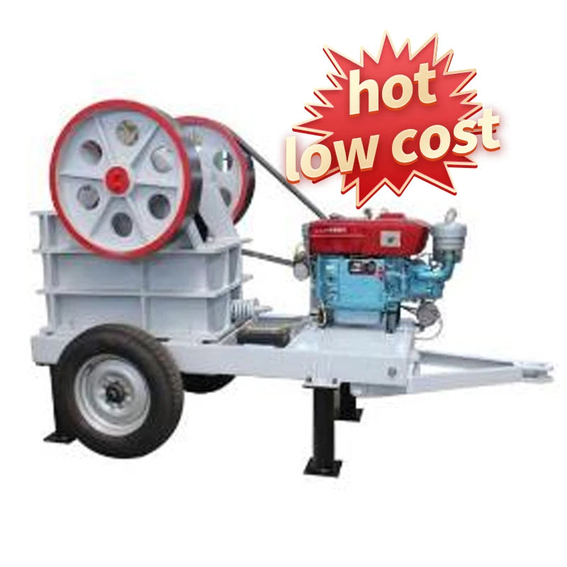 High Quality Mini Mobile Jaw Crusher Station Hot Sale Mobile Stone Crusher Plant Crushing Mining Core Components Motor Bearing