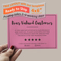 4x6in custom color printing gift card flyer for happy new year