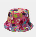 Custom Logo Digital Printing Sun Hunting Floral Sun Protection Fisherman Breathable Packable Fishing Hats Women Bucket Cap