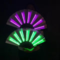 Popular High Brightness LED Light Folding Hand Fan Wedding Fans Wood Bamboo Luminous Hand Fan for Gift Wedding Night Bar Club