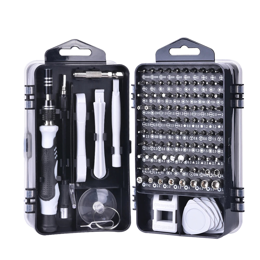 115 in 1 CRV Bits Cell Phone Camera Laptop PC Magnetic Multi Screwdriver Tool Set