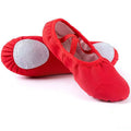 Women & Girls Soft Flat Ballerina Dance Shoes Canvas Split Sole Ballet Slippers for Dancing