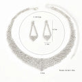 Wholesale Accessories Womens Fashion Jewelry Set  Geometric Claw Earrings Necklace & Chain Bracelet for Bridal