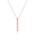 Factory Direct 925 Silver Hip-Hop Simple Pendant Necklace Link Chain With Stainless Steel & Crystal Stick Sense Jewelry