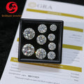 Loose Lab Created Gemstone Wholesale Brilliant Cut 3-12mm Moissanite Stone White Color Color Play/Fire for Jewelry Making Price