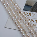Wholesale 10-11mm White Color Straight Hole Baroque Shape Freshwater Pearl Loose Strands for Jewelry Making