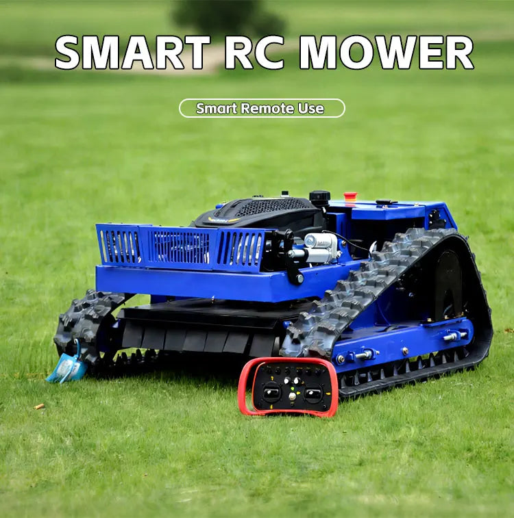 US Spot High Quality CE Certified Electric Lawn Mower Remote Control Robot with Track Type Brush Cutter 4-Stroke for DIY Grading