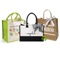 Wholesale Cheap Recycle Natural Jute Tote Carry Bag Reusable Burlap Shopping Tote Bag Beach Jute Bags With Custom Printed Logo