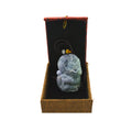 Natural Green Burma Jadeite Jade  Carved Chinese Dragon Pendants Necklace Jewellery
