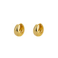 Lady's Gold Plain Silver Gold Huggie Hoop Earrings Classic Solid Mini Bubble Huggie Hoop Earring for Women