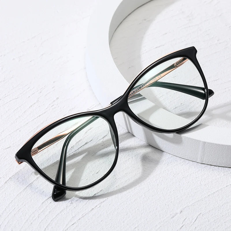 Fashionable Round Glasses Frames Eyewear Glasses Blue Block