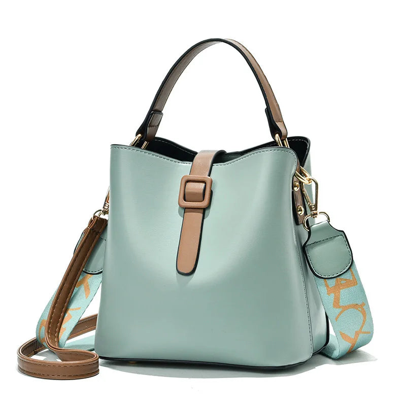 Custom Wholesale Vegan PU Tote Bag Leather Women Handbag Shoulder Ladies Bucket Hand Bags
