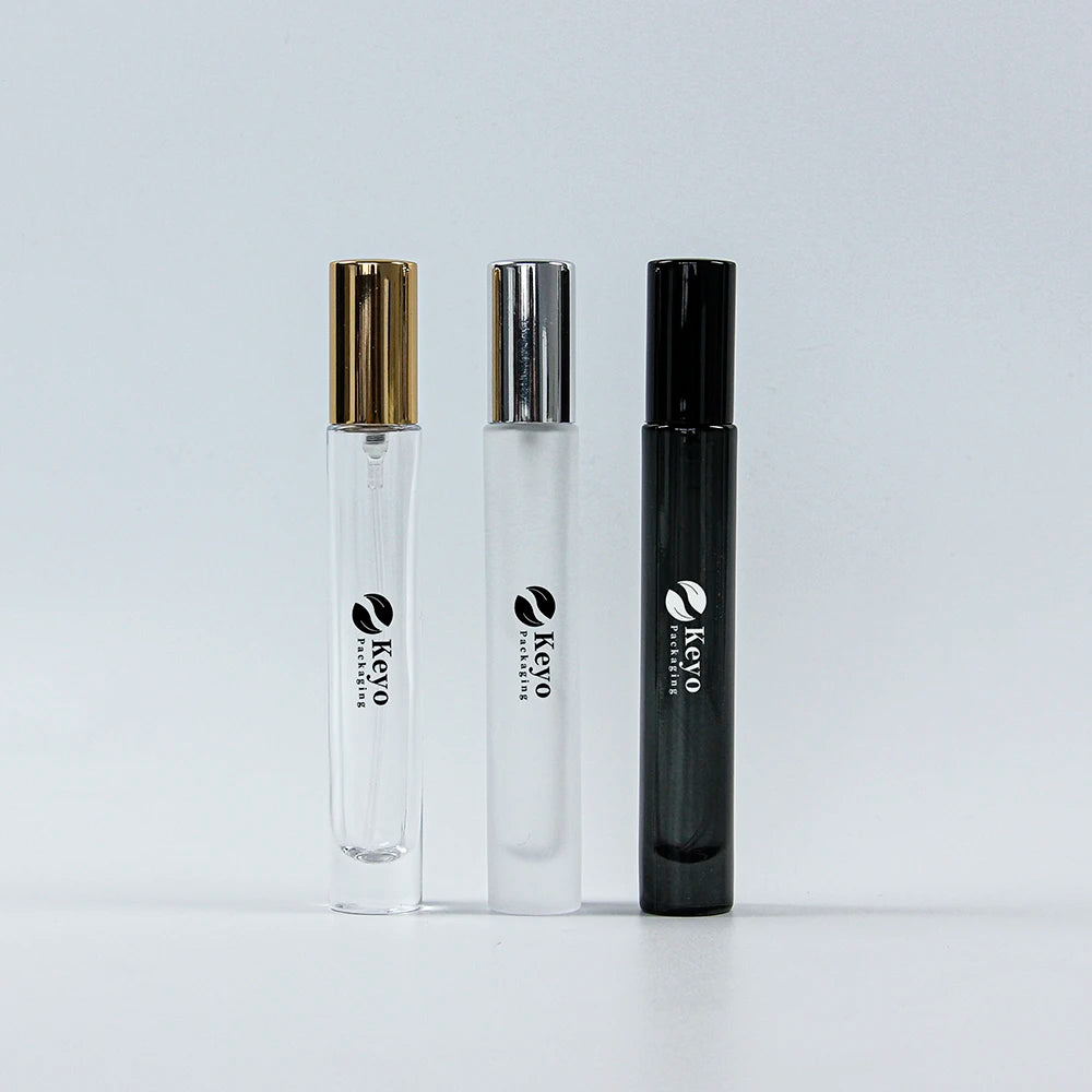 Empty Cosmetic 10ml Portable Travel Size Aluminum Sprayer Perfume Trial Bottle Empty Clear Glass Perfume Oil Spray Bottle