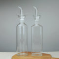 500ml 17oz borosilicate Glass Cooking Oil Bottle Glass Olive Oil Vinegar Dispenser Bottle with Spout for Kitchen