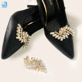 Vamp Accessories Glass Crystal Women Shoe Clip Brooch Luxury Metal Buckle for Shoe Upper Embellishment
