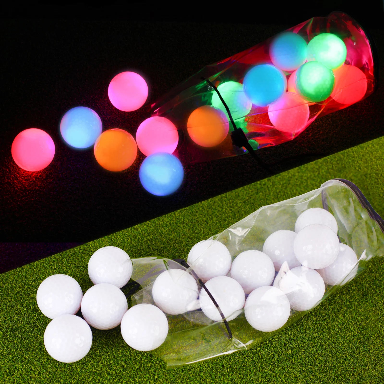 USGA Conforming Glow in the Dark Golf Balls Leds Ultra Bright 3 Pieces Premium Led Golf Ball