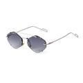 STORY STY2580T Luxury Designer Metal Punk Sun Glasses Silver Legs Rhombus Rimless Sunglasses Women Frameless Eyewear