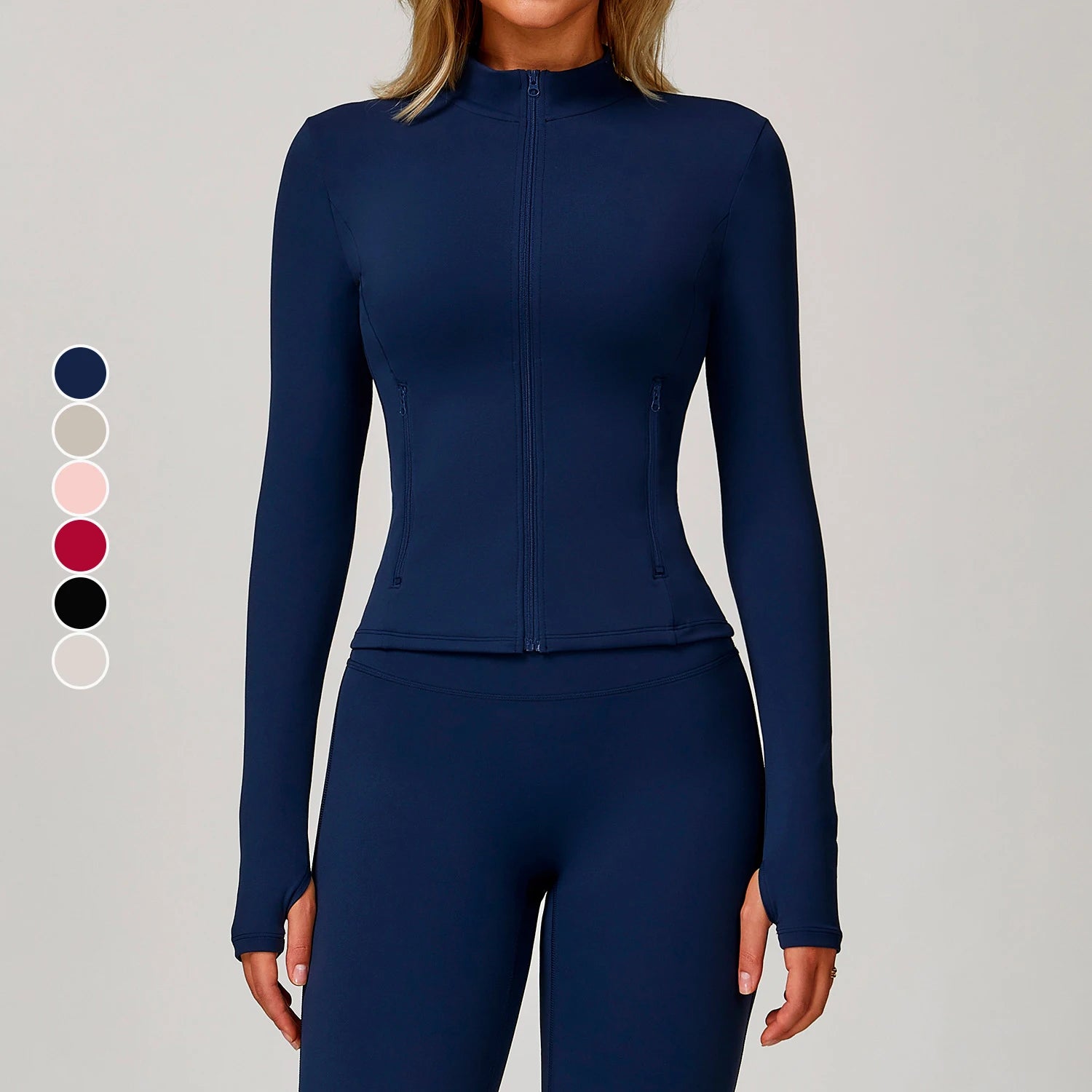 Quick-Dry Yoga Jacket Autumn Winter Outdoor Casual Top for Running Sports Fitness Lightweight Breathable Long