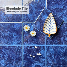 Bluwhale Tile One Stop Wholesale Premium Outdoor Pool Ink Jet 150x150mm Blue Swimming Pool Tiles Large 6x6 Pool Porcelain Tiles