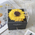 A1 Modern Preserved Rose Sunflower Soap Flower Jewelry Gift Box Set with Eternal Rose Design