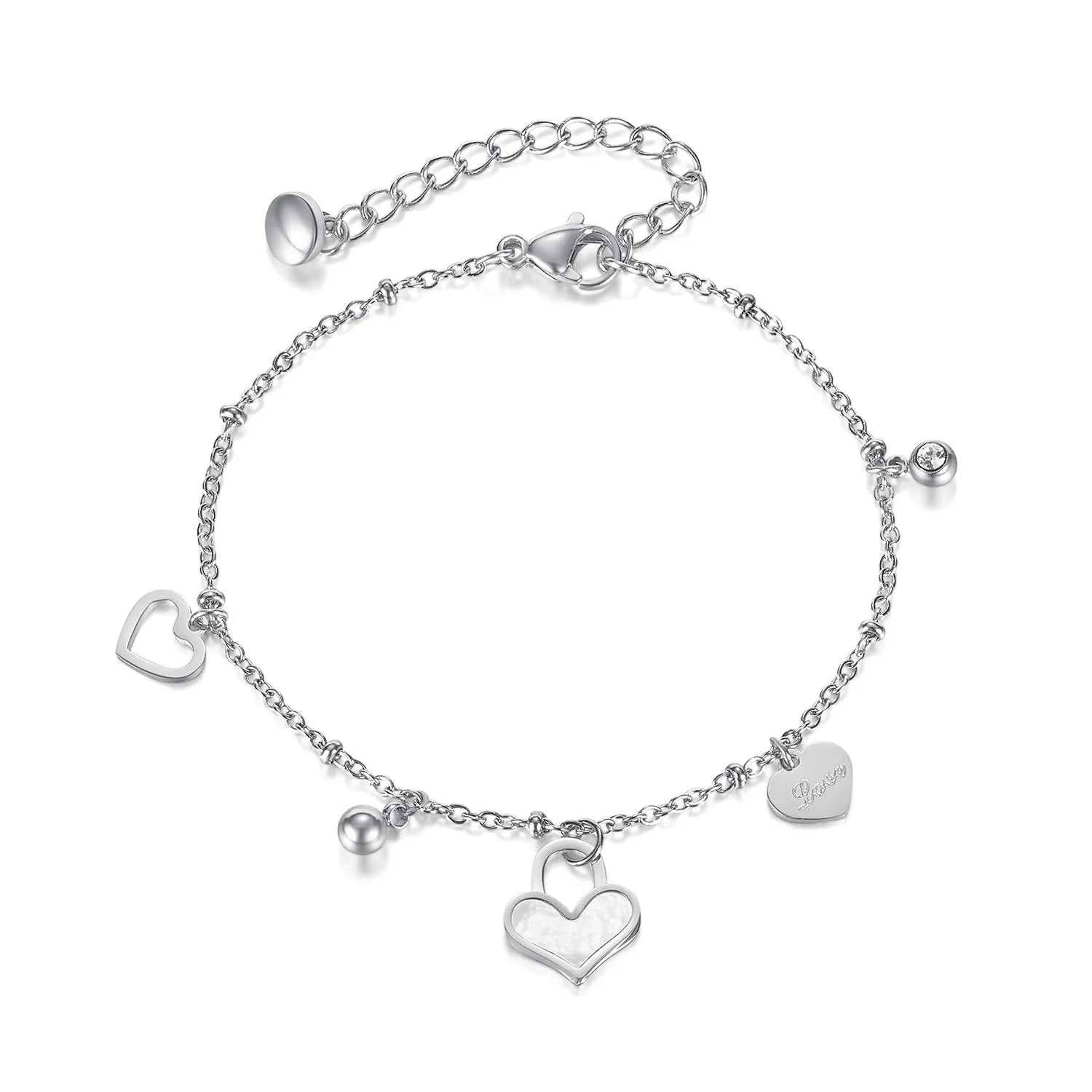 Fashion Titanium Steel Jewelry Niche Design Versatile Love Shell Stainless Steel Bracelet