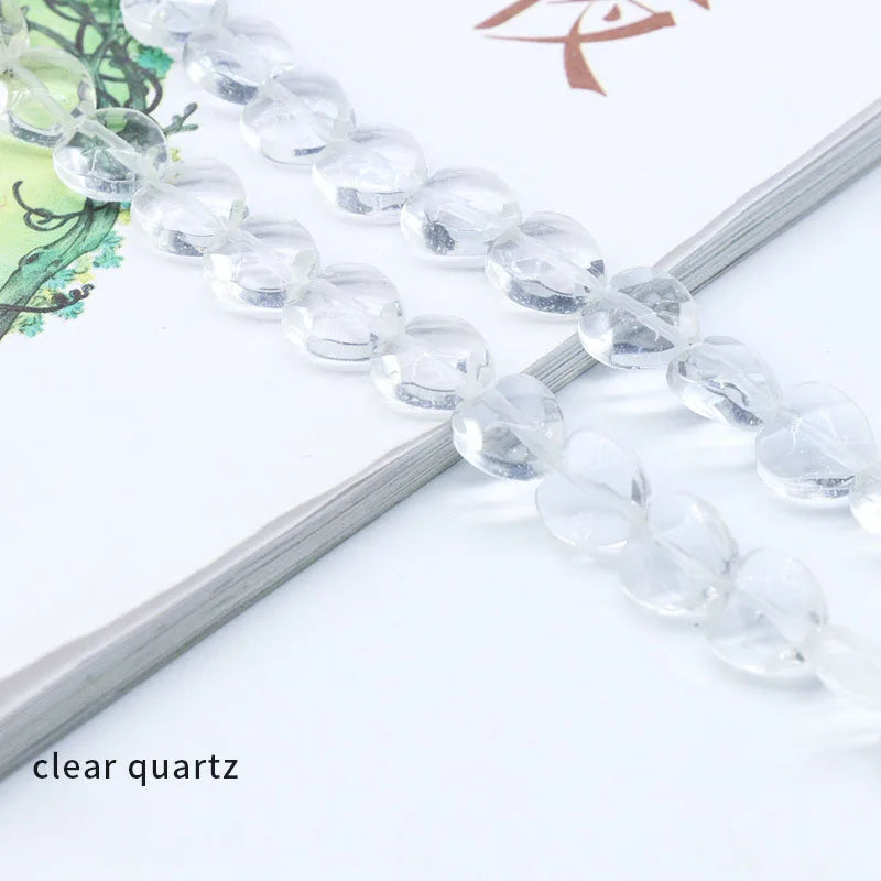 HZ Hongzhuo Crystal Crafts Round Semi-Precious Loose Bead Striped Clear Quartz Gemstone Beads for Jewelry Making