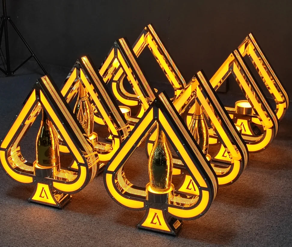 IN STOCK Nightclub LED Flashing Champagne Holder Ace of Spade VIP Bottle Presenter in Bar