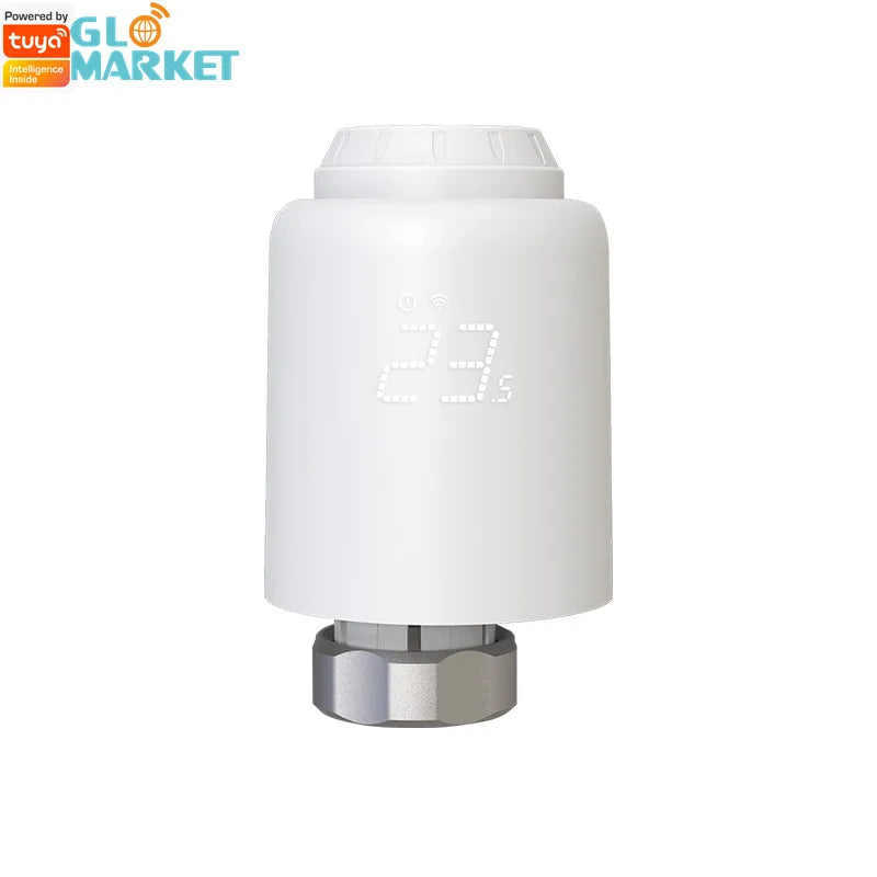 Glomarket Smart Thermostatic Wifi/Zigbee TRV Wireless Digital Radiator Room Thermostat for Electric Heating System Valve