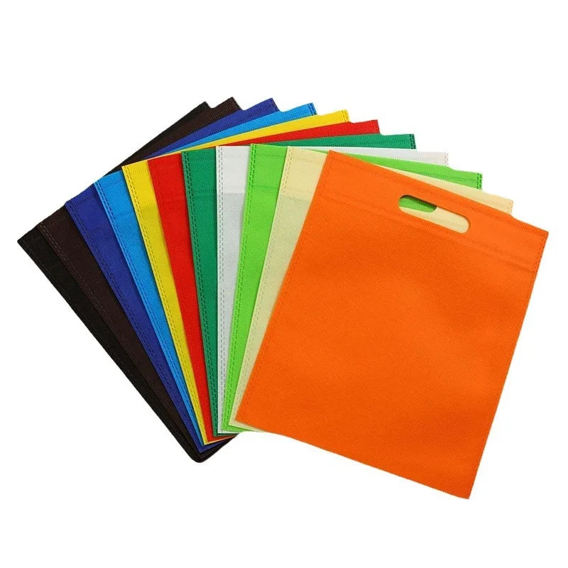 Non-woven Flat Pocket Clothing Handbag Advertising Gift Bag Custom Printed logo