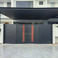 Modern Folding Luxury Villa Driveway Gate Automatic Aluminum Alloy Bifold for Outdoor Courtyard Use